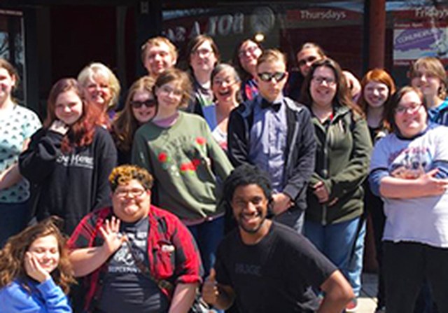 Labraaten Bus Company riders group photo